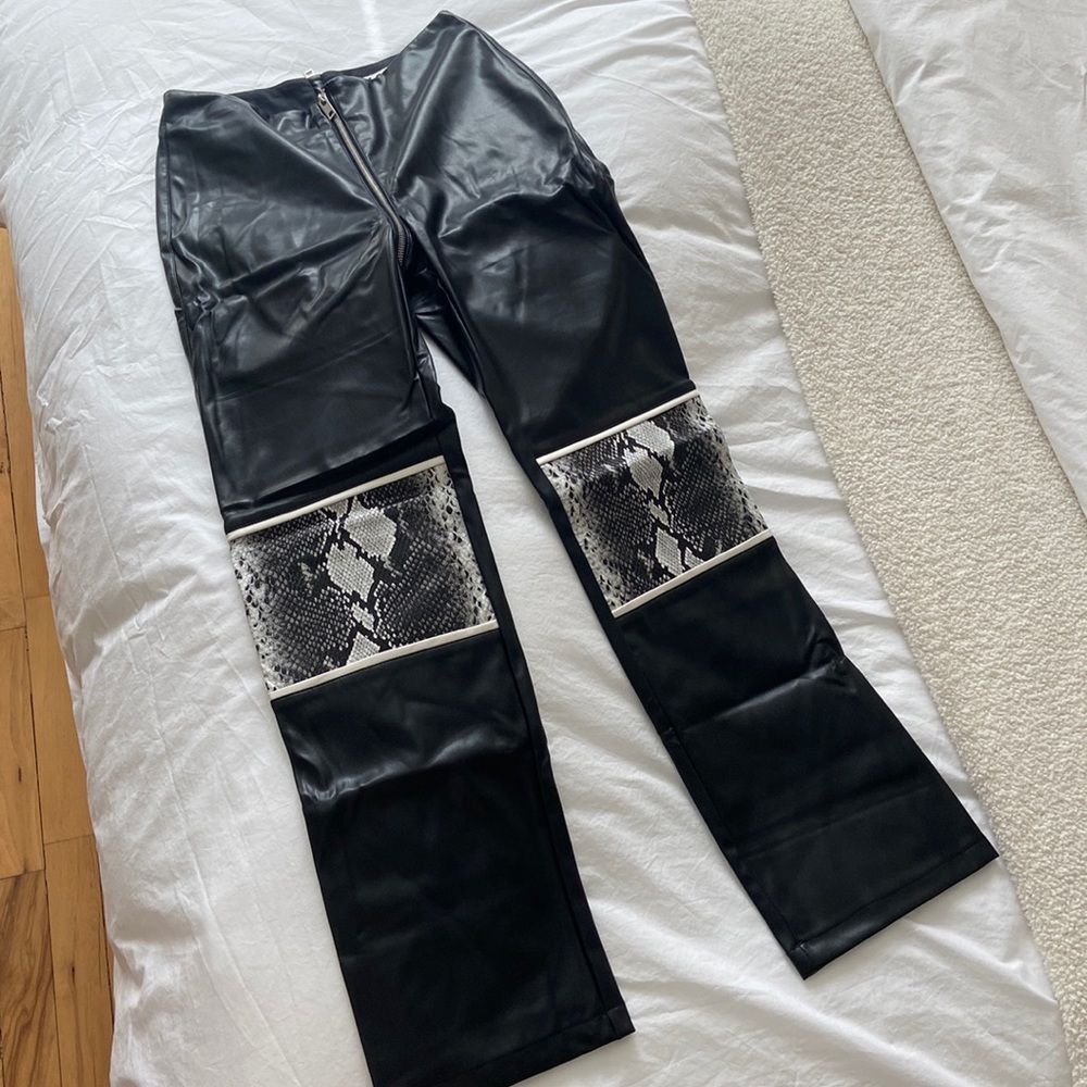 I.AM.GIA faux leather snakeskin pant